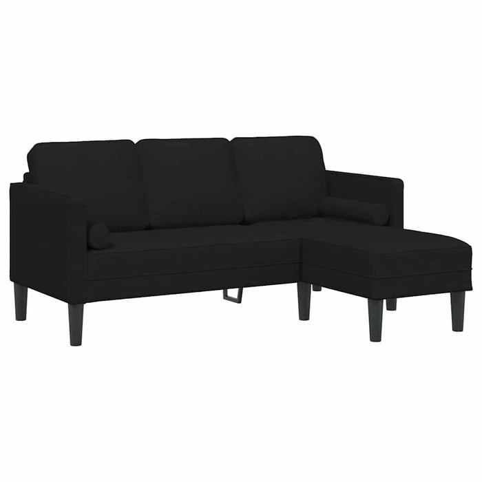 2 Piece Sofa Set With Cushions In Black Fabric Ttxkxpa