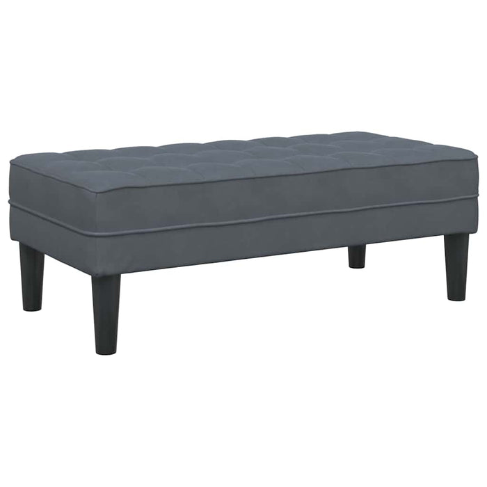 Garden Sofa With Bench And Cushions L-Shaped Dark Grey Velvet Ttxkxlp