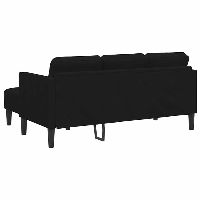 Garden Sofa With Bench And Cushions L-Shaped Black Velvet Ttxkxib