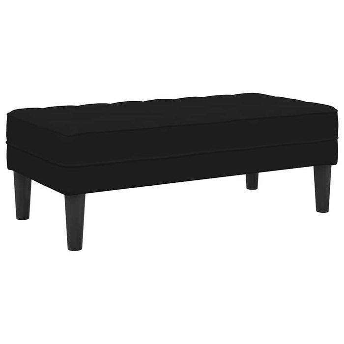 Garden Sofa With Bench And Cushions L-Shaped Black Velvet Ttxkxib