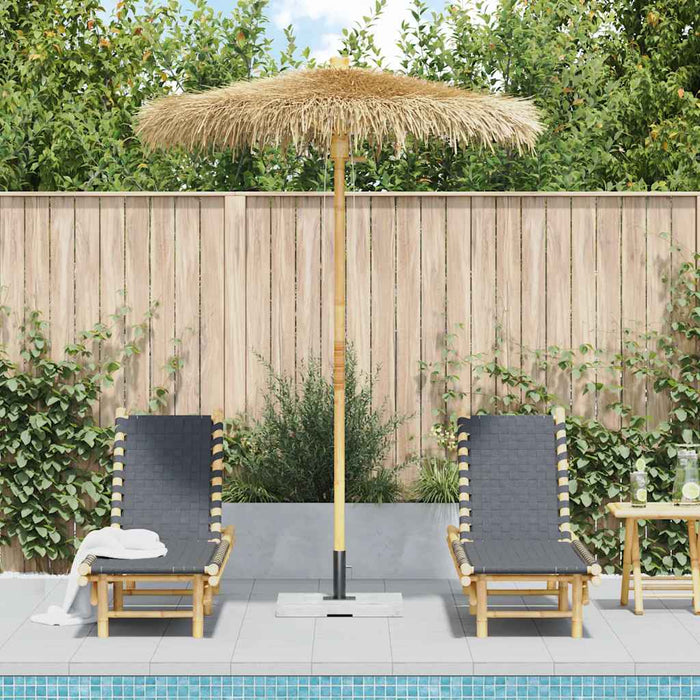 Tiki Umbrella With Banana Leaf Canopy 180 Cm Bamboo Aobnxxt
