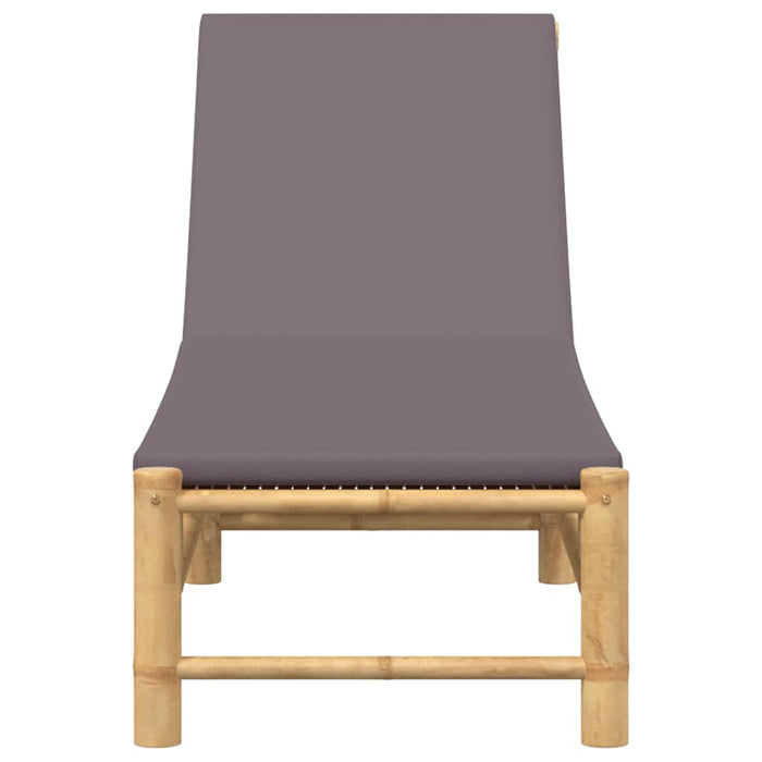 Sun Lounger With Cushions 55X199X30 Cm Bamboo Aobnxxi