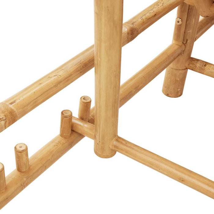 Sun Lounger With Cushions 55X199X30 Cm Bamboo Aobnxxi