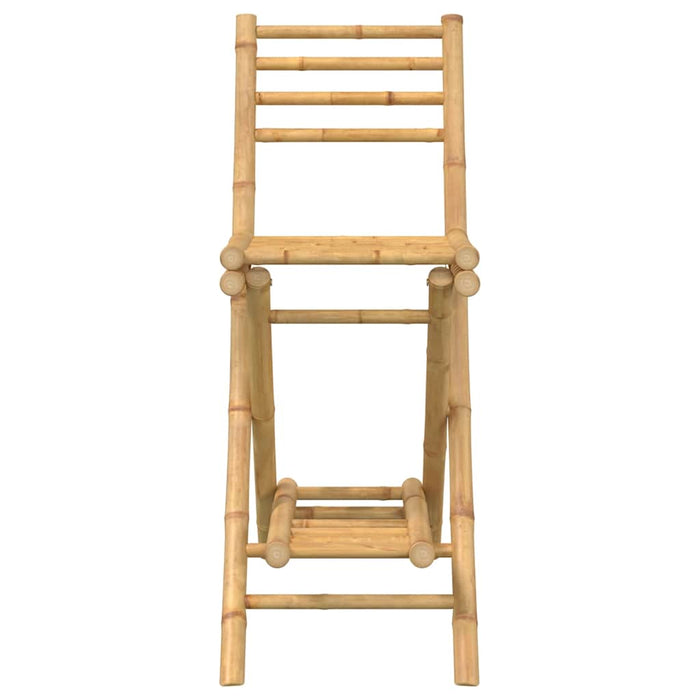 Outdoor Bar Stools With Footrests 2 Pcs Foldable Bamboo Aobnxxn
