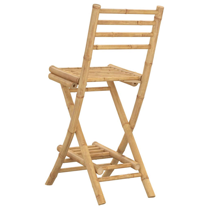 Outdoor Bar Stools With Footrests 2 Pcs Foldable Bamboo Aobnxxn