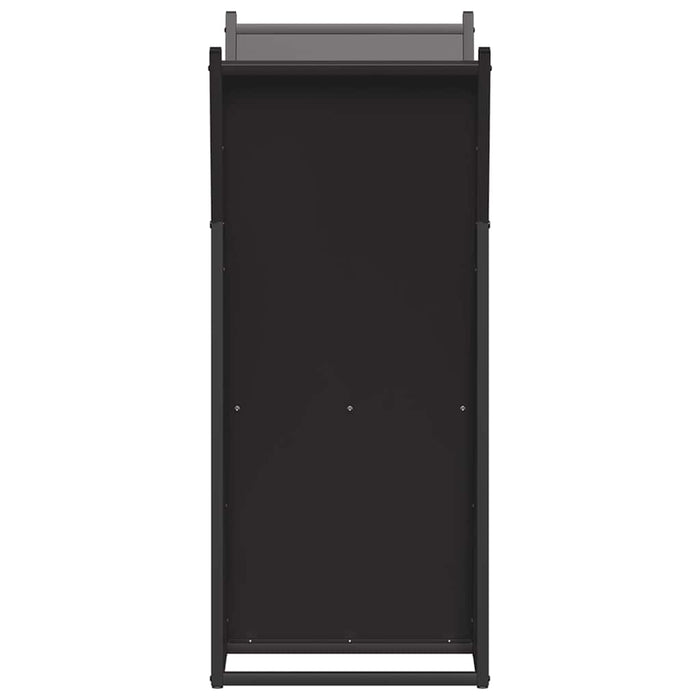 Firewood Rack Black 69.5X35X81 Cm Cold-Rolled Steel Nlaoii