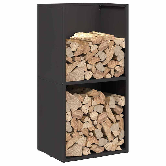 Firewood Rack Black 40X30X80 Cm Cold-Rolled Steel Nlaoni