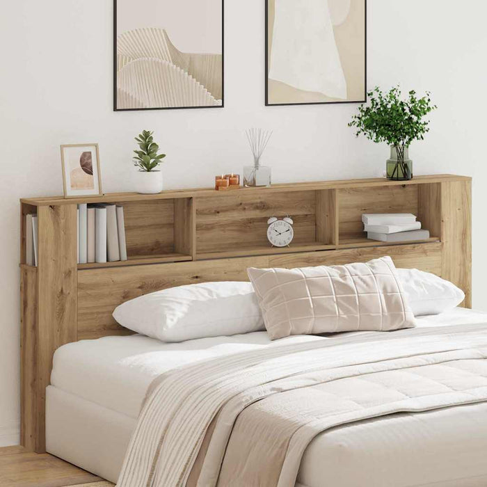 Headboard Cabinet 220 X 18.5 X 104.5 Cm Engineered Wood Nlxbko