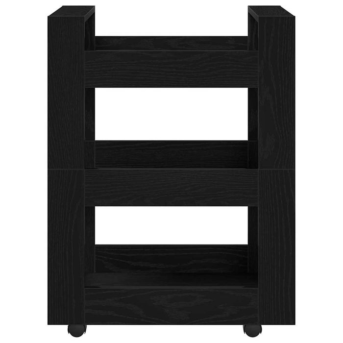 Kitchen Trolley Black Oak 60 X 45 X 80 Cm Engineered Wood Nlxook