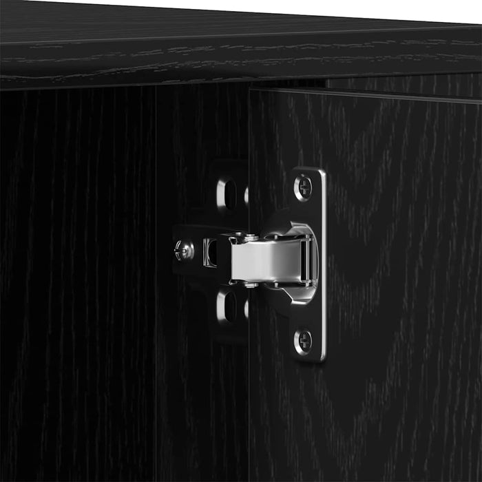 Tv Cabinet Black Oak 100 X 35 X 40 Cm Engineered Wood Nlxoxp