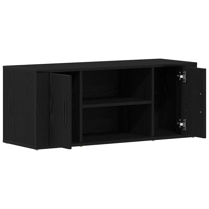 Tv Cabinet Black Oak 100 X 35 X 40 Cm Engineered Wood Nlxoxp
