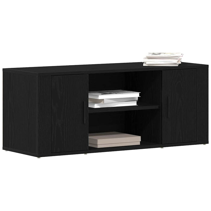 Tv Cabinet Black Oak 100 X 35 X 40 Cm Engineered Wood Nlxoxp