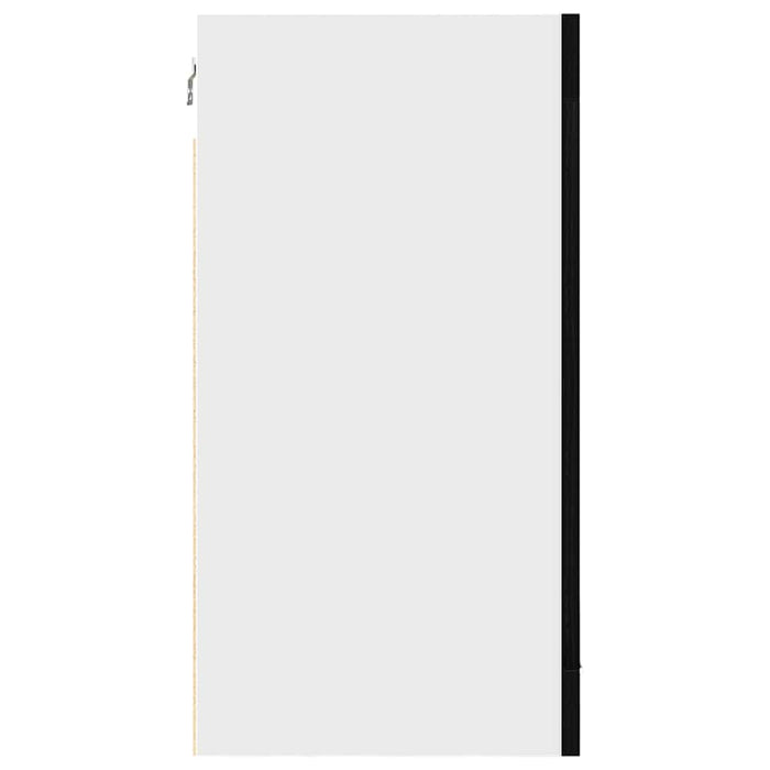 Hanging Glass Cabinet Black Oak 40X31X60 Cm Engineered Wood Nltotk