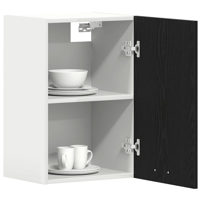 Hanging Cabinet Black Oak 40X31X60 Cm Engineered Wood Nltoao