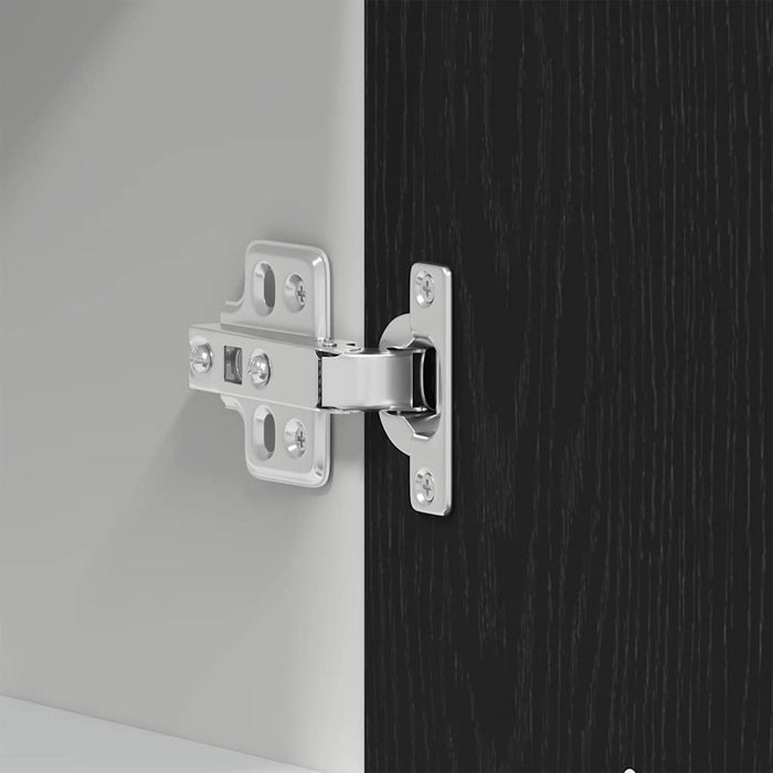 Hanging Cabinet Black Oak 40X31X60 Cm Engineered Wood Nltoao