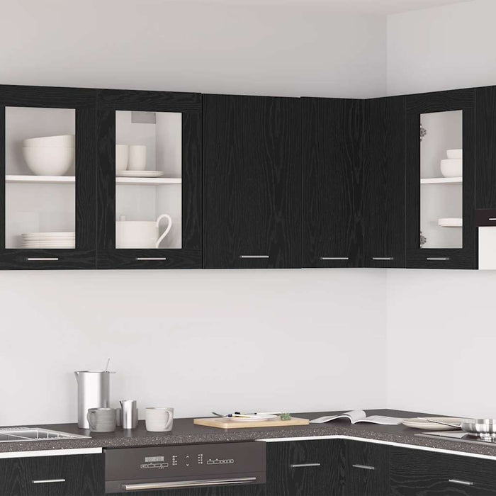 Hanging Cabinet Black Oak 40X31X60 Cm Engineered Wood Nltoao