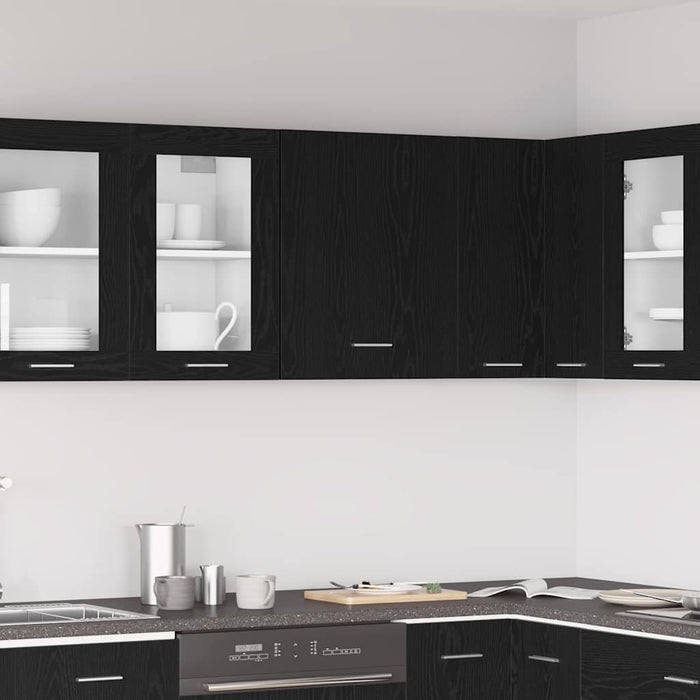 Hanging Cabinet Black Oak 50 X 31 X 60 Cm Engineered Wood Nltoax