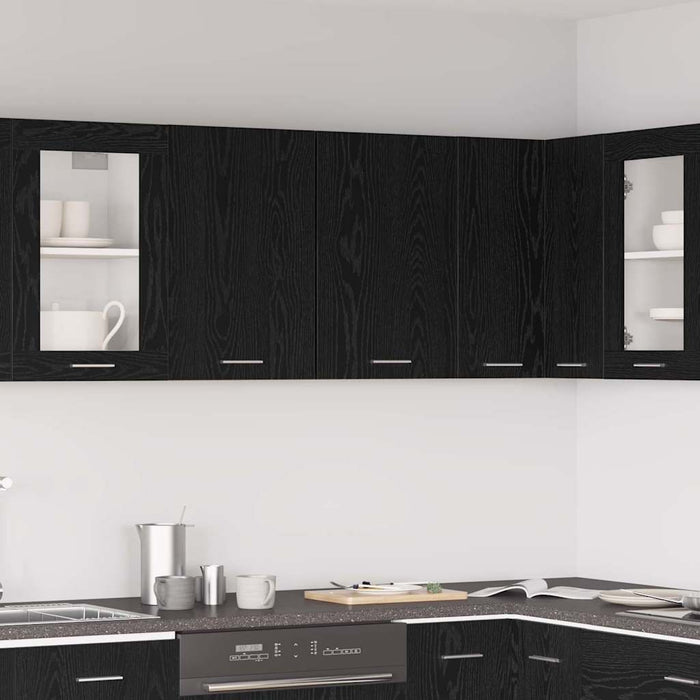 Hanging Cabinet Black Oak 80 X 31 X 60 Cm Engineered Wood Nltoaa