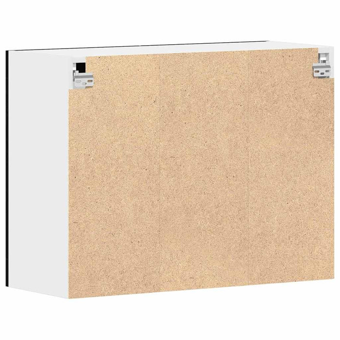 Hanging Glass Cabinet Black Oak 80 X 31 X 60 Cm Engineered Wood Nltoai