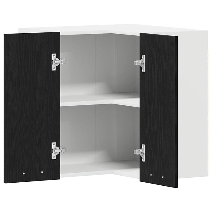 Hanging Corner Cabinet With Shelf Black Oak 57 X 57 X 60 Cm Nltoan