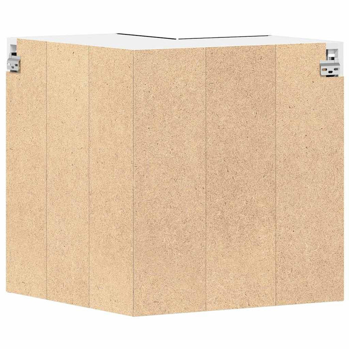 Hanging Corner Cabinet With Shelf Black Oak 57 X 57 X 60 Cm Nltoan