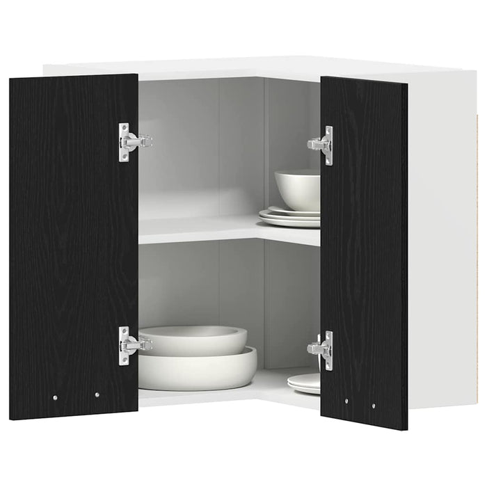 Hanging Corner Cabinet With Shelf Black Oak 57 X 57 X 60 Cm Nltoan