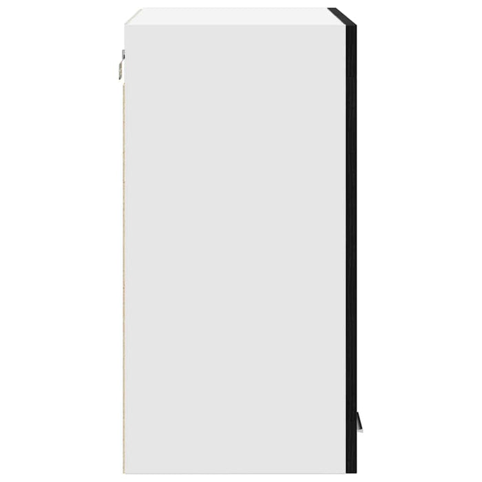 Hanging Glass Cabinet Black Oak 60 X 31 X 60 Cm Engineered Wood Nltopx