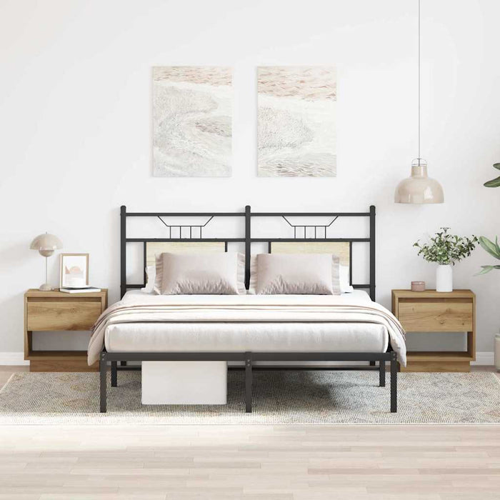 Nightstand 2 Pcs Artisan Oak 45 X 34 X 44 Cm Engineered Wood Nltttl