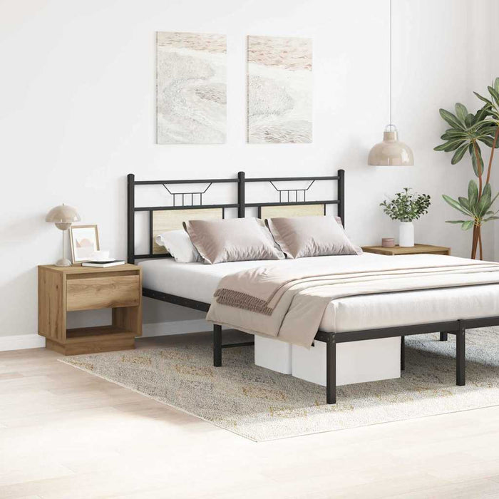 Nightstand 2 Pcs Artisan Oak 45 X 34 X 44 Cm Engineered Wood Nltttl