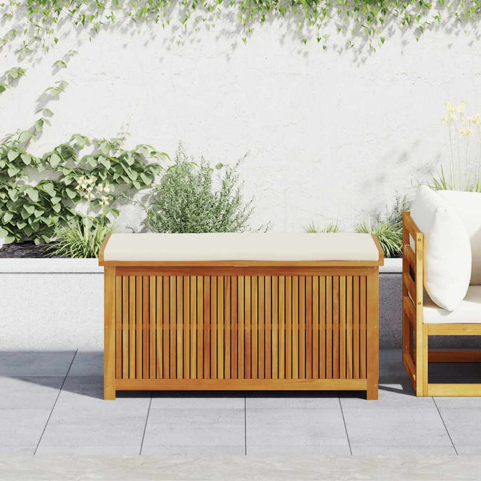 Outdoor Cushion Box 113X50X60.5 Cm Solid Wood Acacia Aoblaip