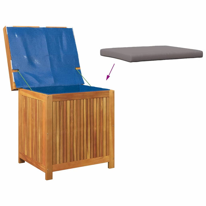 Outdoor Cushion Box 60X50X61 Cm Solid Wood Acacia Aoblaii