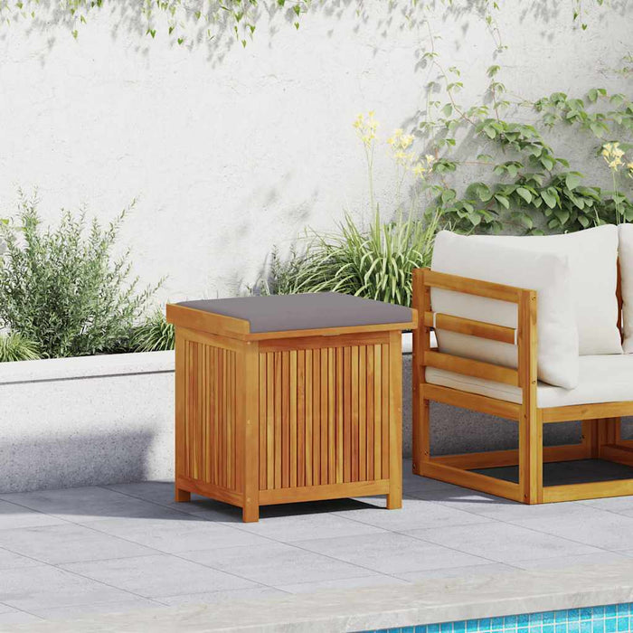 Outdoor Cushion Box 60X50X61 Cm Solid Wood Acacia Aoblaii