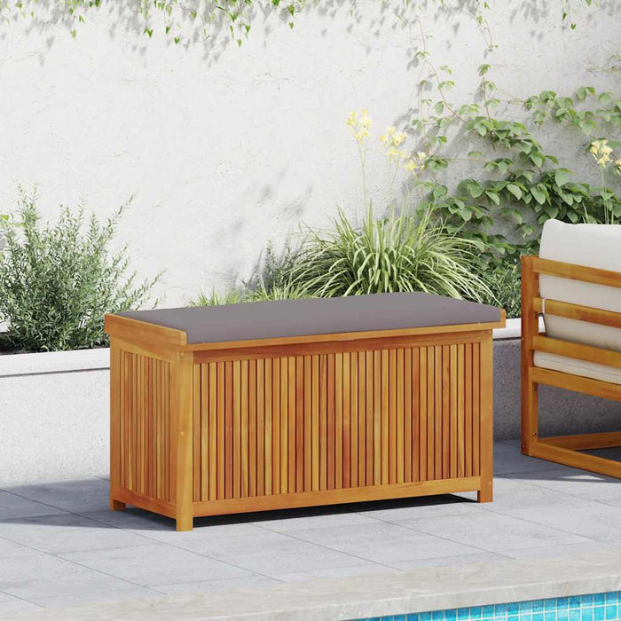 Outdoor Cushion Box 113X50X60.5 Cm Solid Wood Acacia Aoblaik
