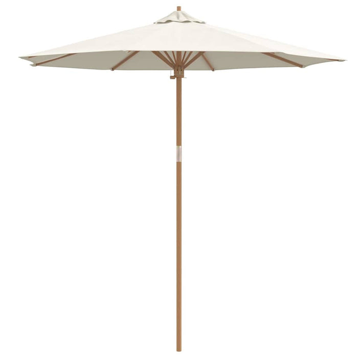 Garden Parasol Cream White 240 X 240 X 260 Cm Bamboo Aobnbnx