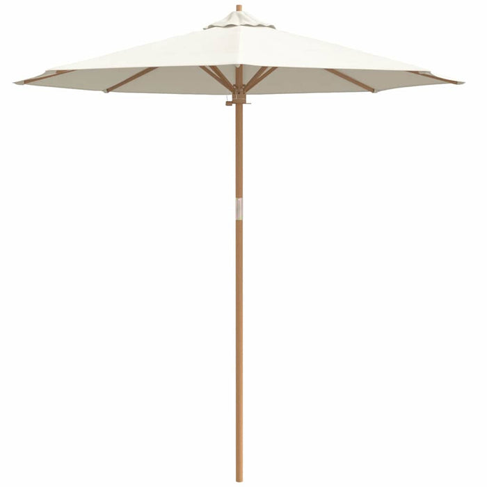 Garden Parasol Cream White 240 X 240 X 260 Cm Bamboo Aobnbnx