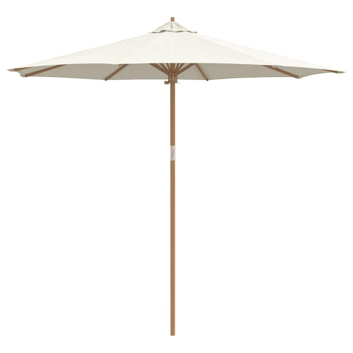 Garden Parasol Cream White 270 X 270 X 260 Cm Bamboo Aobnbnt