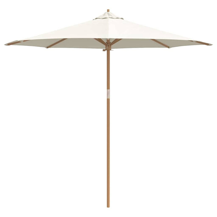 Garden Parasol Cream White 270 X 270 X 260 Cm Bamboo Aobnbnt
