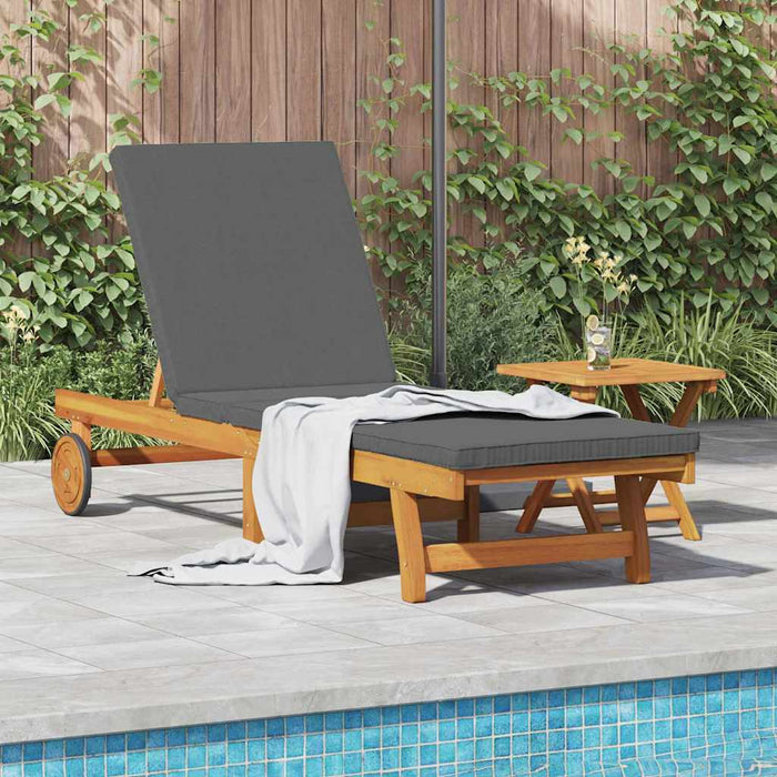 Sun Lounger 2 Pcs Brown 40 X 40 X 40Cm Solid Acacia Wood Ttxpxbo