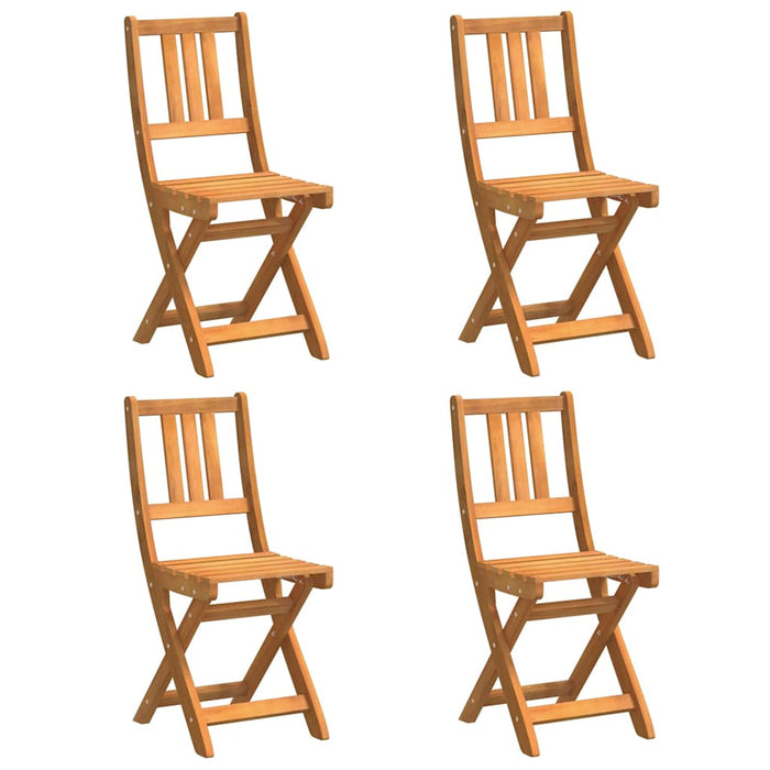 Garden Chair 4 Pcs Brown 36 X 46 X 86Cm Solid Acacia Wood Ttxanab