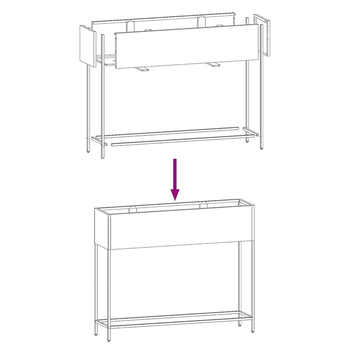 Raised Garden Planter Black 100 X 26 X 82 Cm Steel Nlpnil