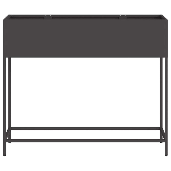 Raised Garden Planter Black 100 X 26 X 82 Cm Steel Nlpnil