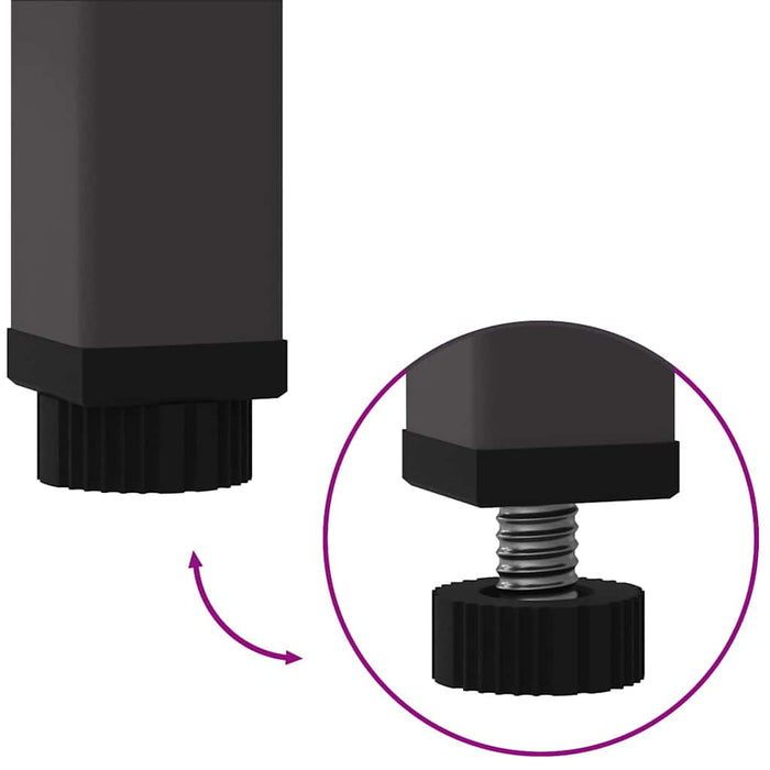 Raised Garden Planter Black 100 X 26 X 82 Cm Steel Nlpnil