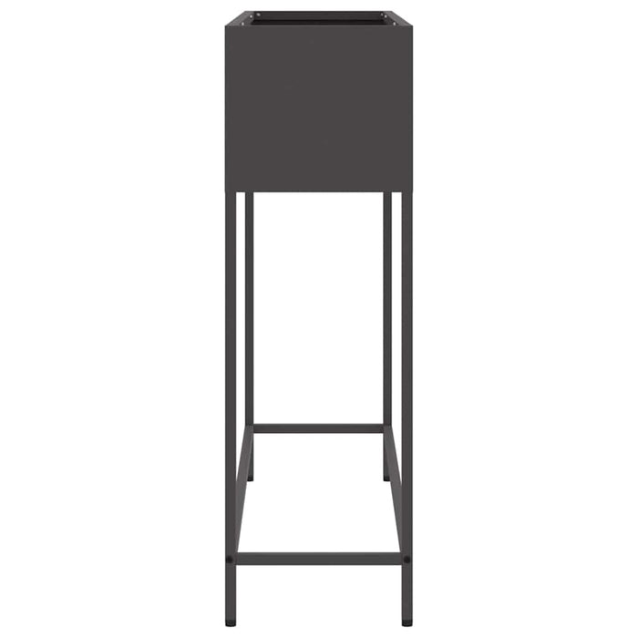 Raised Garden Planter Black 100 X 26 X 82 Cm Steel Nlpnil