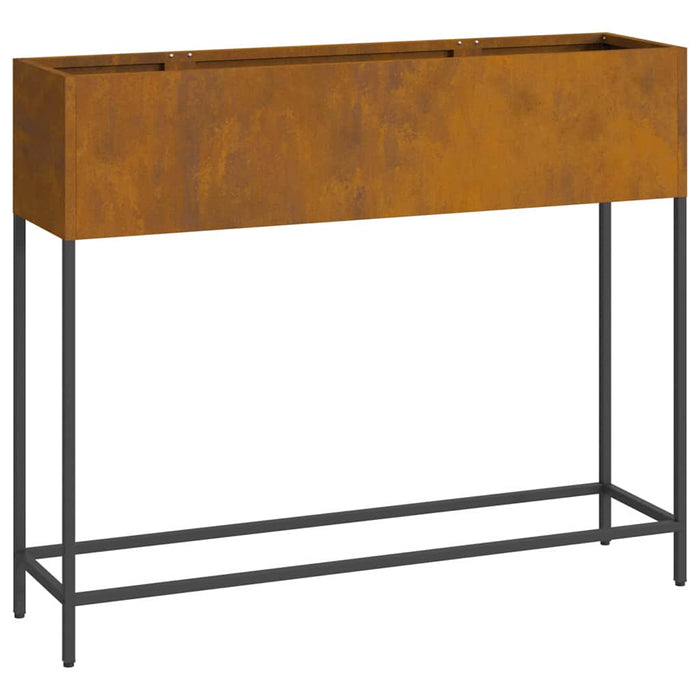 Raised Garden Planter Rusty 100 X 26 X 82 Cm Steel Nlpnnx