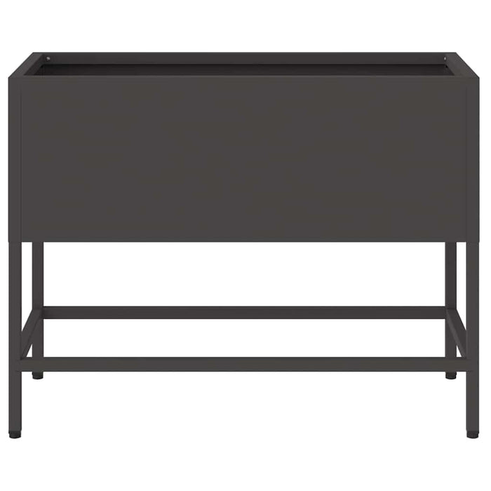 Raised Garden Planter Black 60 X 26 X 45 Cm Steel Nlpnnt