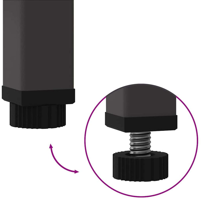 Raised Garden Planter Black 60 X 26 X 45 Cm Steel Nlpnnt