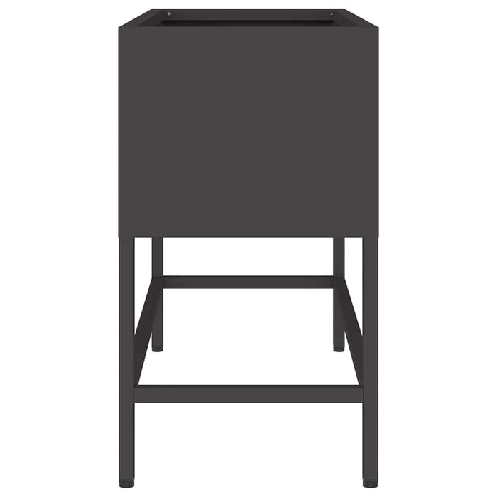 Raised Garden Planter Black 60 X 26 X 45 Cm Steel Nlpnnt