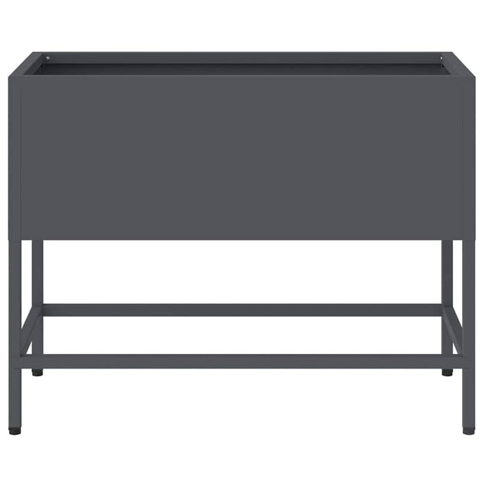 Raised Garden Planter Anthracite 60 X 26 X 45 Cm Steel Nlpnnp