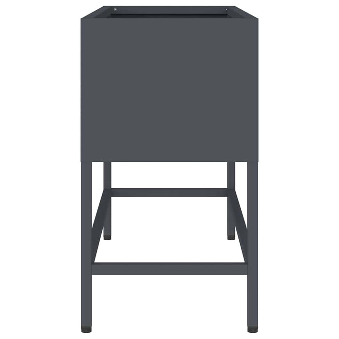 Raised Garden Planter Anthracite 60 X 26 X 45 Cm Steel Nlpnnp