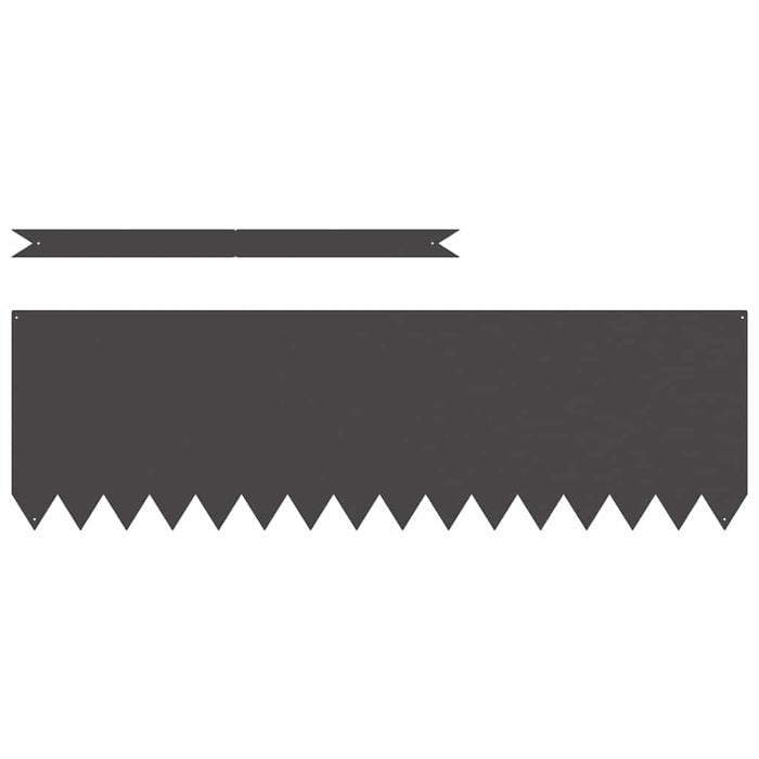 Lawn Edging 20 Pcs Black 100 X 0.05 X 20 Cm Cold Rolled Steel Nlpkln